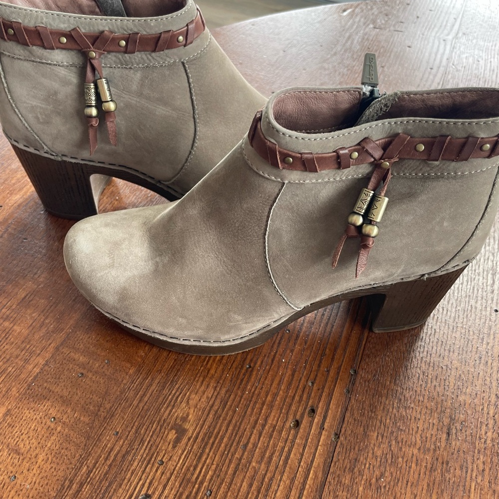 Dansko Gray Ankle Booties Size 38